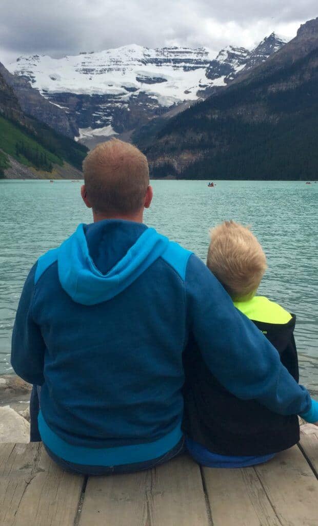 Father and Son Lake Louise