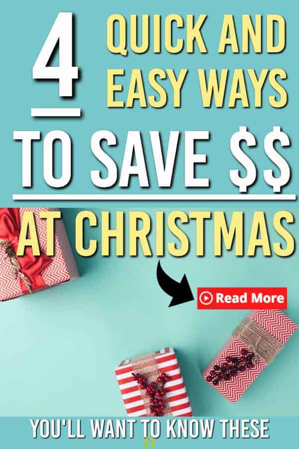 4 Quick Ideas To Save On Christmas Spending. Use these 4 tips to boost your savings this Christmas #christmas #savings #frugalliving #savingmoney #savingideas