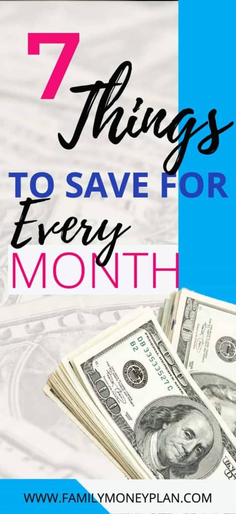 Ever wonder what you be saving for ? Here 7 things to save for every month | Saving money | Spending less | emergency account |