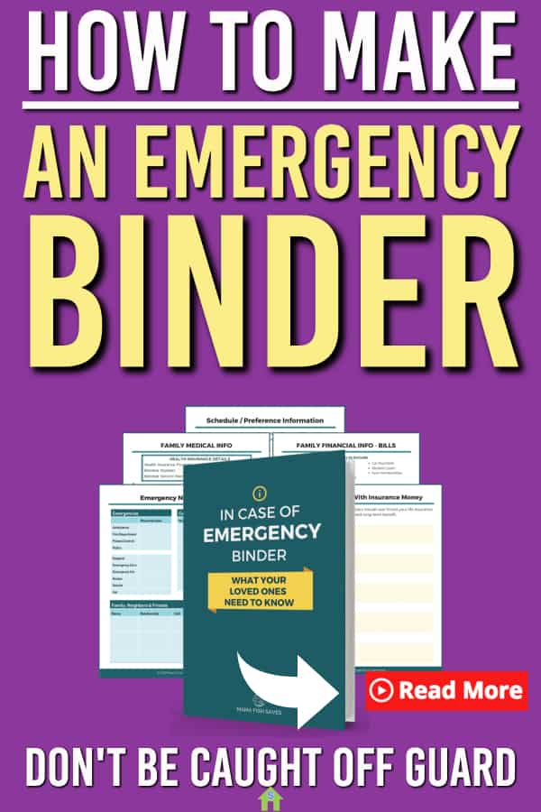 Are you ready in case of an emergency? Every family needs a family emergency binder. Here's how to create and emergency binder along with our family emergency binder tips. Make sure you have everything you need and ready just in case. #emergency #emergencybinder #personalfinance #money