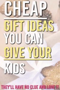 Need some cheap gift ideas for you kids that don't look cheap? These make great stocking stuffers. Here are some frugal gifts you can buy this Christmas and save yourself some money on your kids. #gifts #giftguides #giftsforkids #giftideas