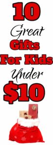 Need some gifts for kids that won't break the bank, here are 10 gifts under $10 that kids will love. | Gifts | Gift ideas |Children | #christmas #kidsgifts