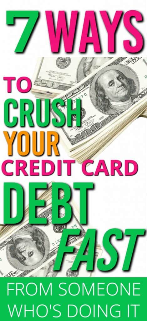 Credit card debt should be the first thing you pay off in your debt free journey. Here are 7 ways to get rid of credit card debt fast | Paying off credit card debt | How to get rid of Credit card debt | Ways to Pay Off Credit Card Debt