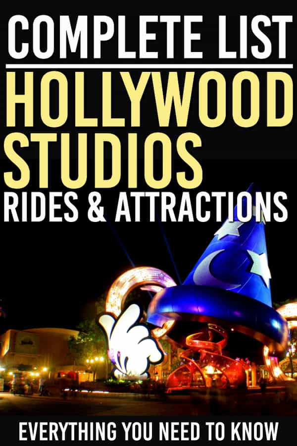 Hollywood Studios Rides and Attractions ( July 2022)