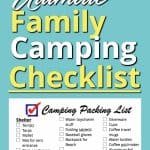 family camping checklist pdf