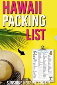 hawaii packing list