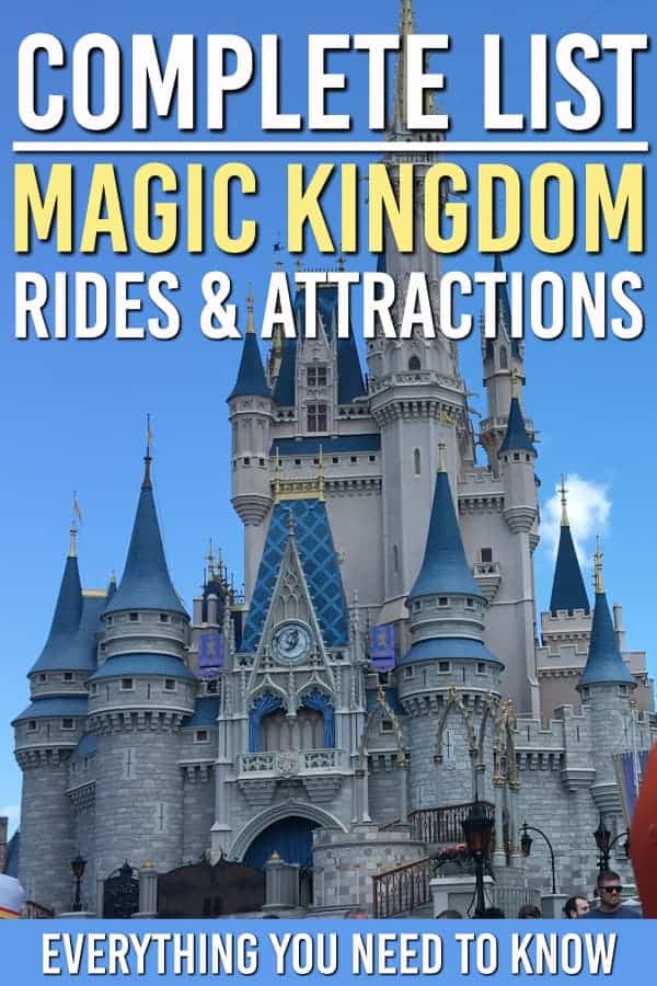 Magic Kingdom Rides and Attractions The Complete List!